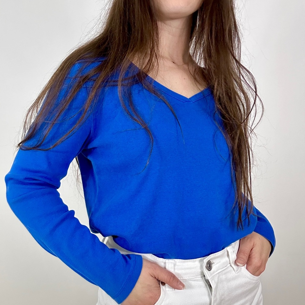 *Northern Reflections  Blue Long Sleeve V Neck